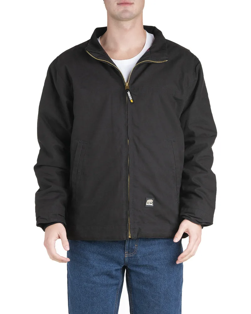 Berne Apparel Men's Flagstone Flannel-Lined Duck Jacket