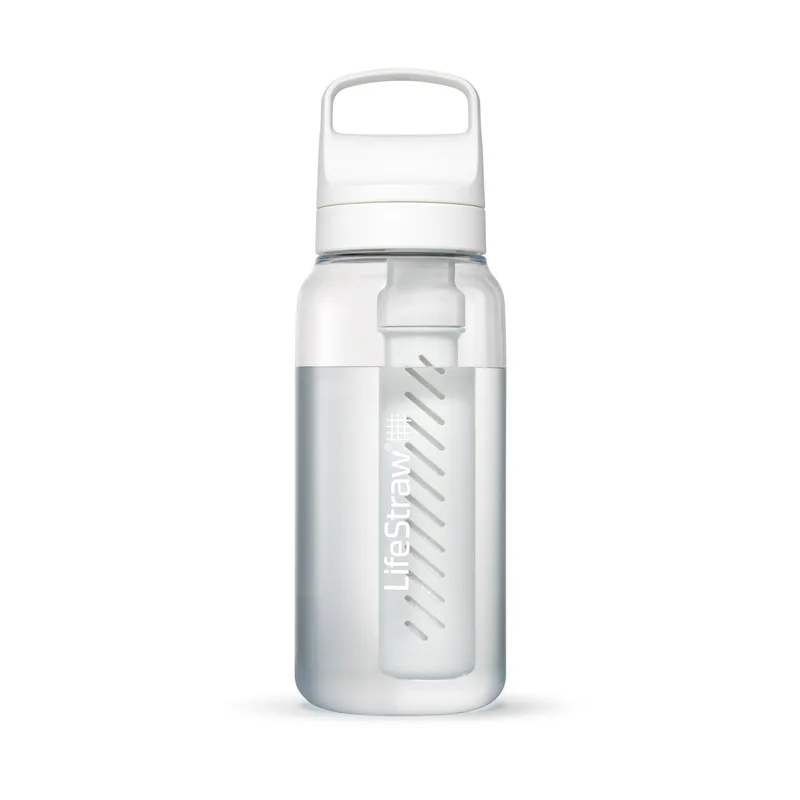 Lifestraw Go 1L Water Filter Bottle W/ Tritan Renew Polar White