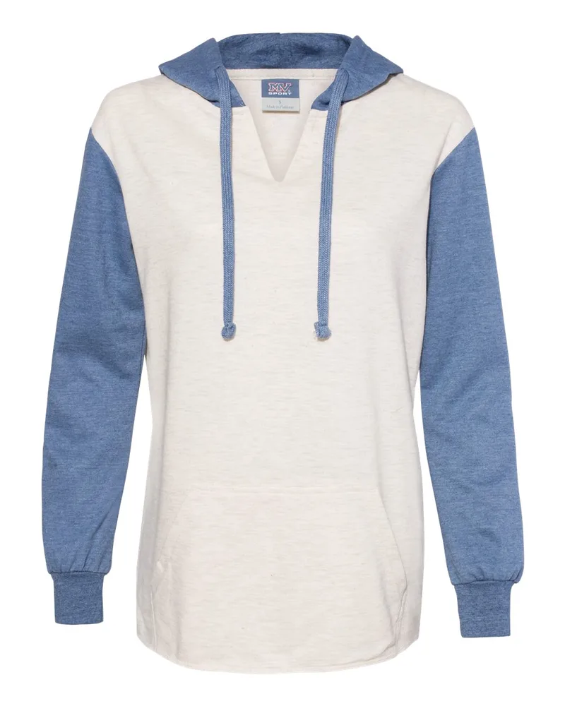 MV® Sport Women's French Terry Hooded Pullover w/Colorblocked Sleeves view 4
