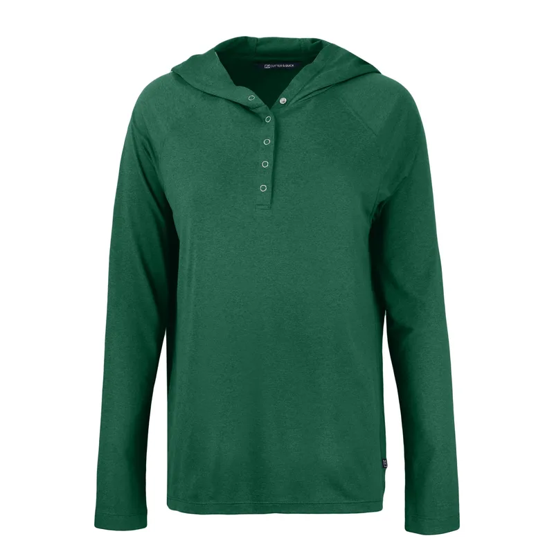 Cutter & Buck Coastline Epic Comfort Eco Recycled Womens Hooded Shirt view 3