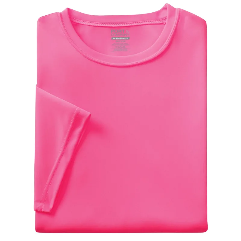 Neon Pink Blank Folded View