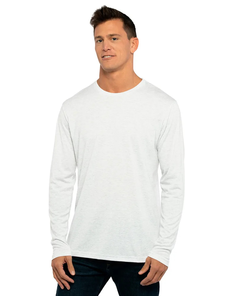 NEXT LEVEL APPAREL Men's Triblend Long-Sleeve Crew view 2