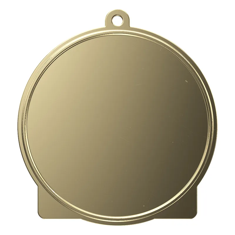 Bright Gold Basketball High Tech Medallion (2") view 2