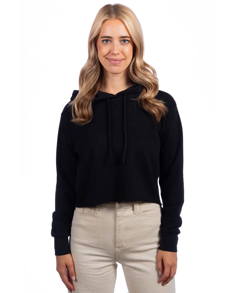 NEXT LEVEL APPAREL Ladies' Laguna Cropped Pullover Hooded Sweatshirt