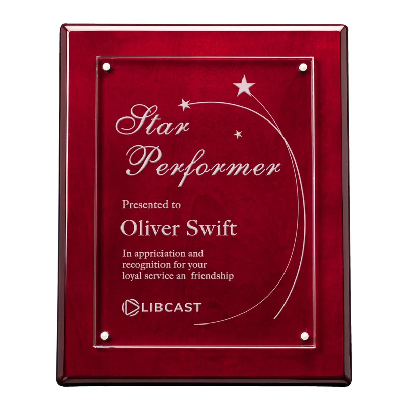 Laser Engraving, Rosewood, 9" x 12"