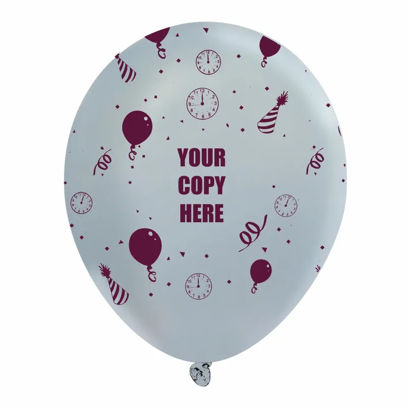 11" Metallic Latex Wrap Balloons view 2
