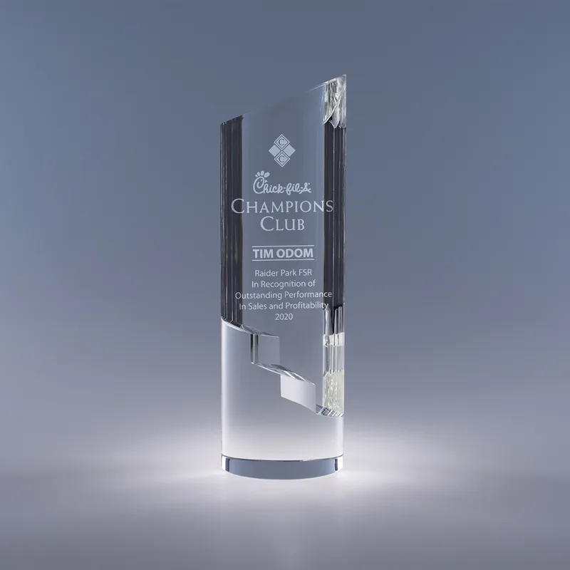 9.5" Trek Crystal Award view 3