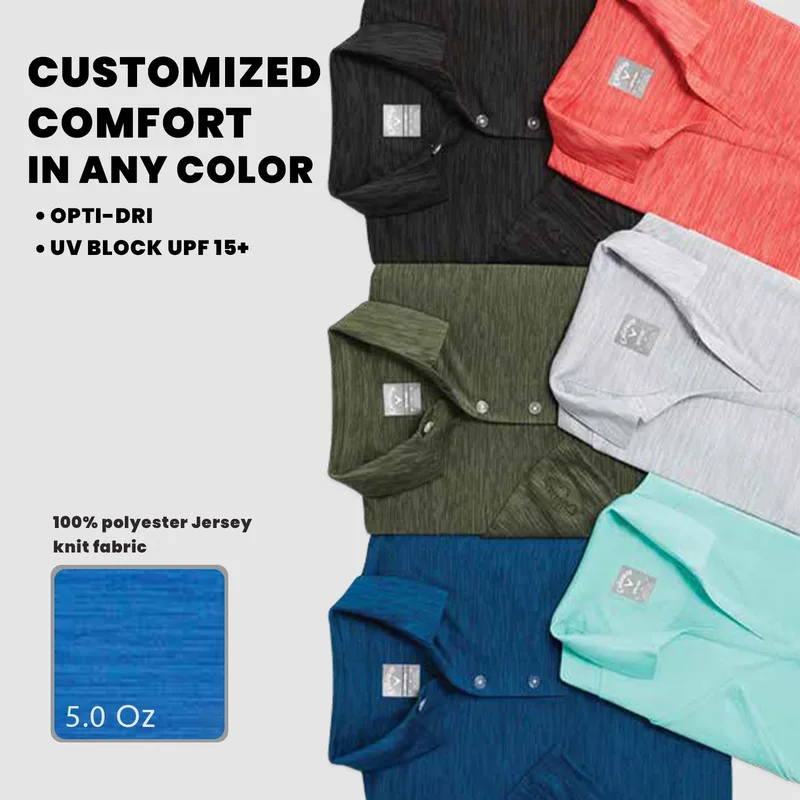Callaway® Moisture Wicking Broken Stripe Women's Polo Shirt with Custom Logo view 5