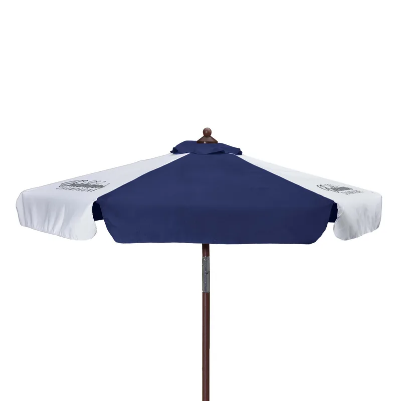 7' Wood Look Tilting Umbrella With Valance (3 Imprints) view 3