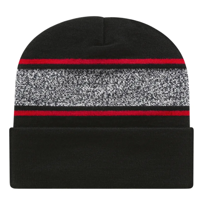 Variegated Striped Knit Cap with Cuff view 4