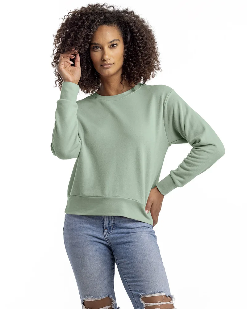 NEXT LEVEL APPAREL Ladies' Laguna Sueded Sweatshirt view 6