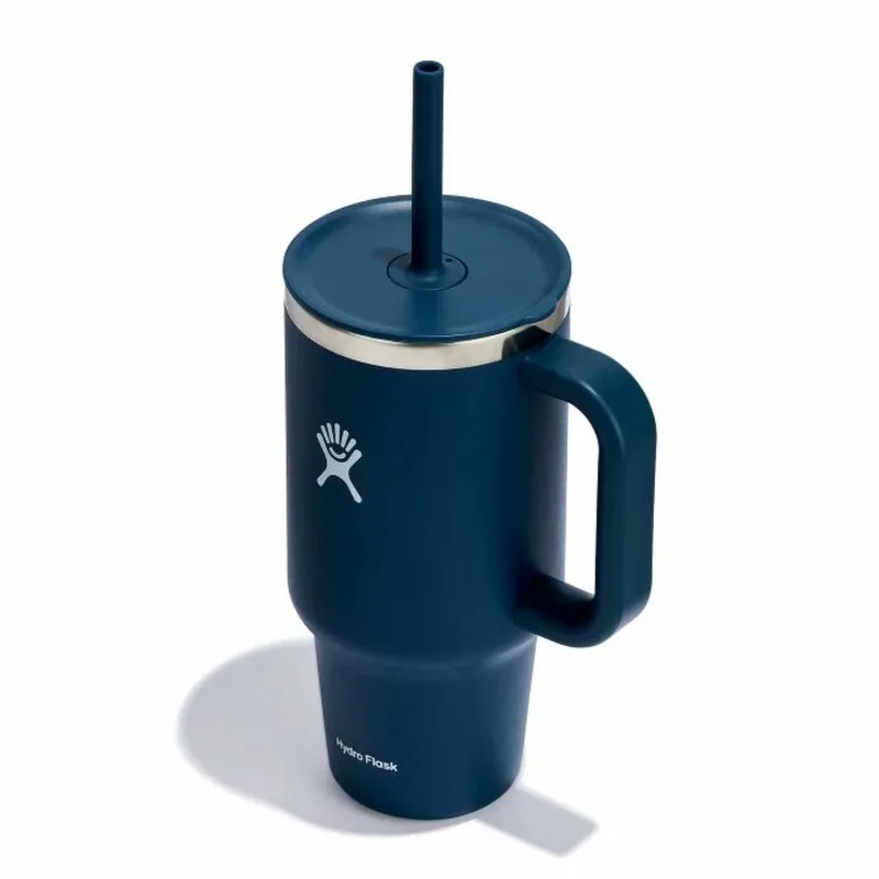 32 oz Hydro Flask® Stainless Steel Insulated Travel Tumbler w/ Handle & Straw view 2