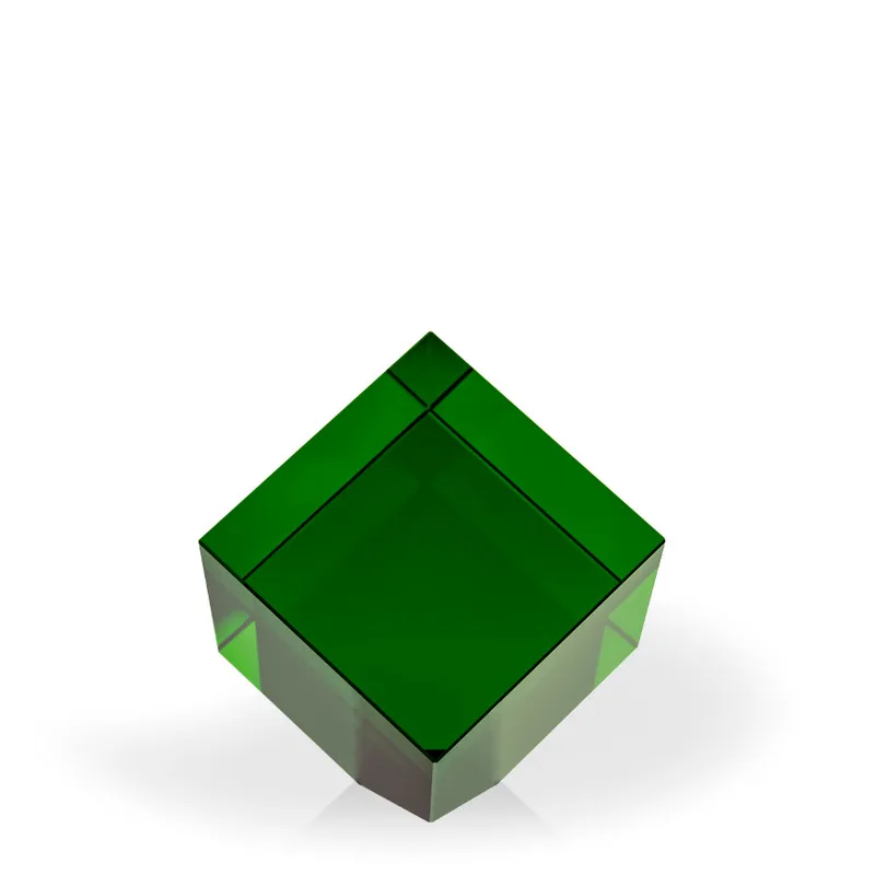 Savannah Green Crystal Cube, Small - UV Printed view 2