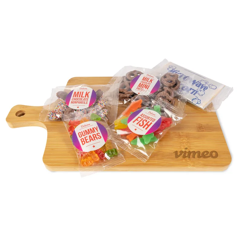 Movie Night Bamboo Wood Charcuterie Cutting Board view 3