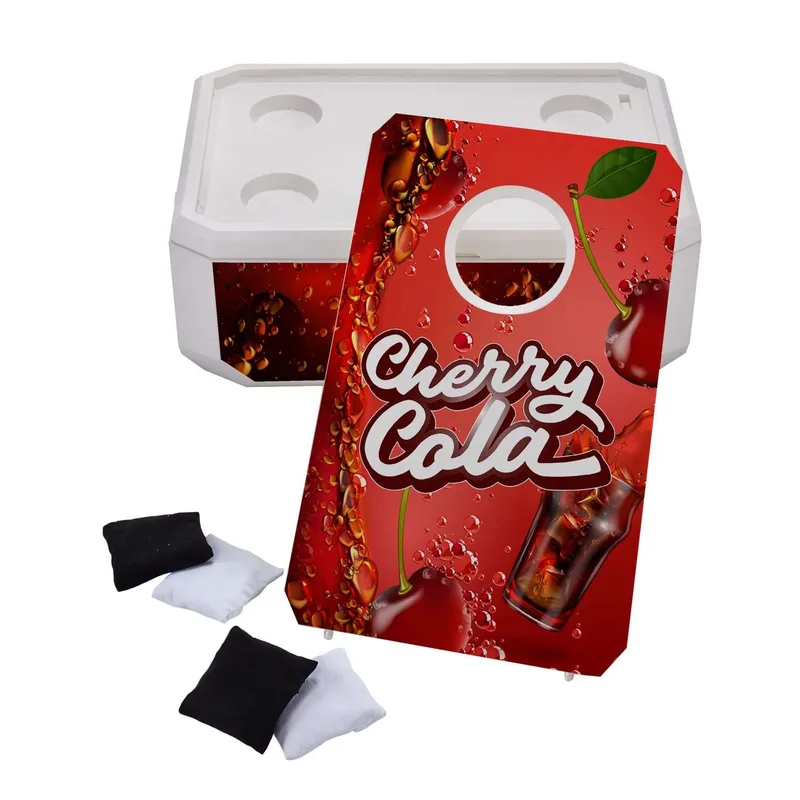 Cornhole Cooler with Imprint on Game Top and Sides view 5