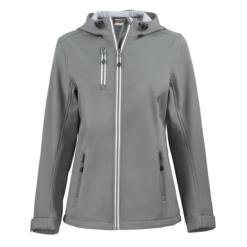 Clique Telemark Eco Stretch Softshell Full Zip Womens Hooded Jacket view 6