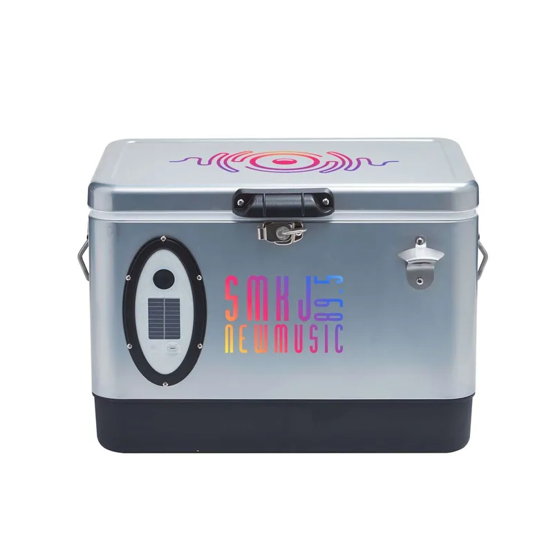 Sasquatch 54QT Bluetooth Music Cooler, Front & Top Imprint view 6