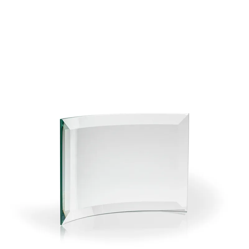 Piedmont Beveled Crescent Jade Glass Award, 5"x7" view 2