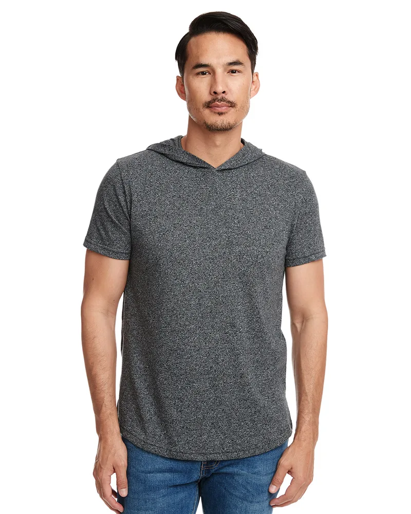 NEXT LEVEL APPAREL Unisex Mock Twist Short Sleeve Hoody T-Shirt