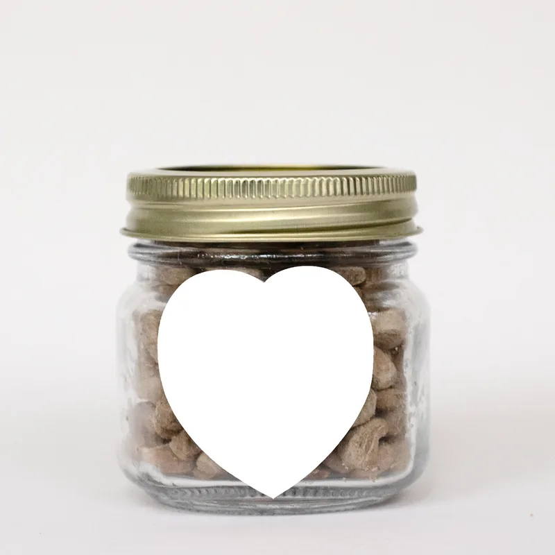 Half Pint Jar with Small Heart Magnet Pet Fill view 3