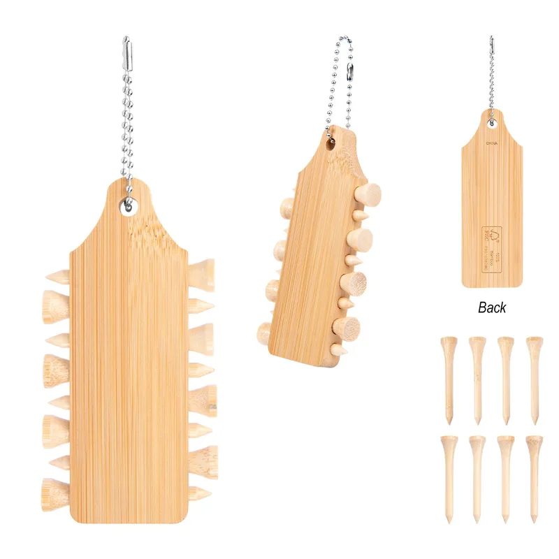 Bamboo Golf Tee Set Keychain view 3