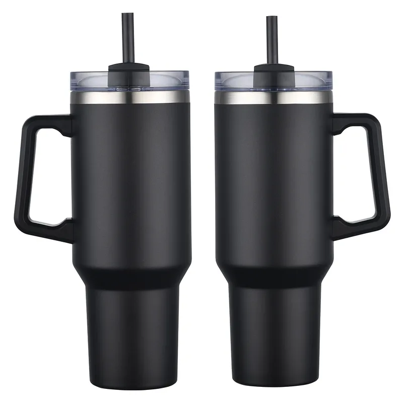 Genoa 40 oz Vacuum Insulated Travel Mug with Straw view 6