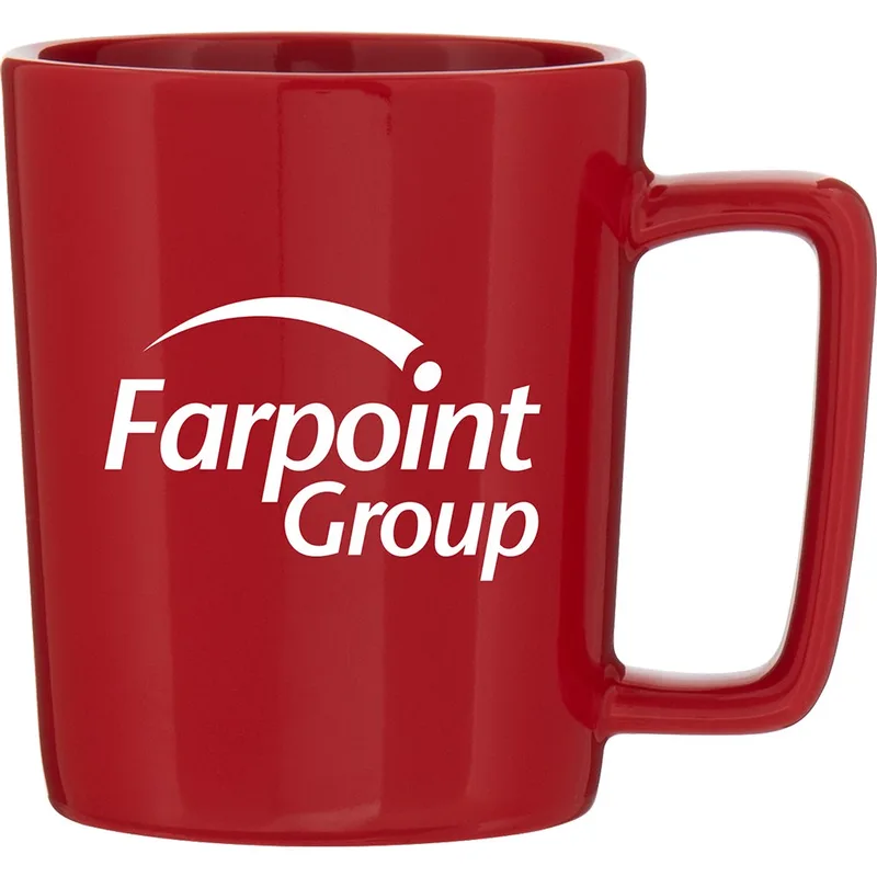 14 oz Madrid Ceramic Mug (Red)