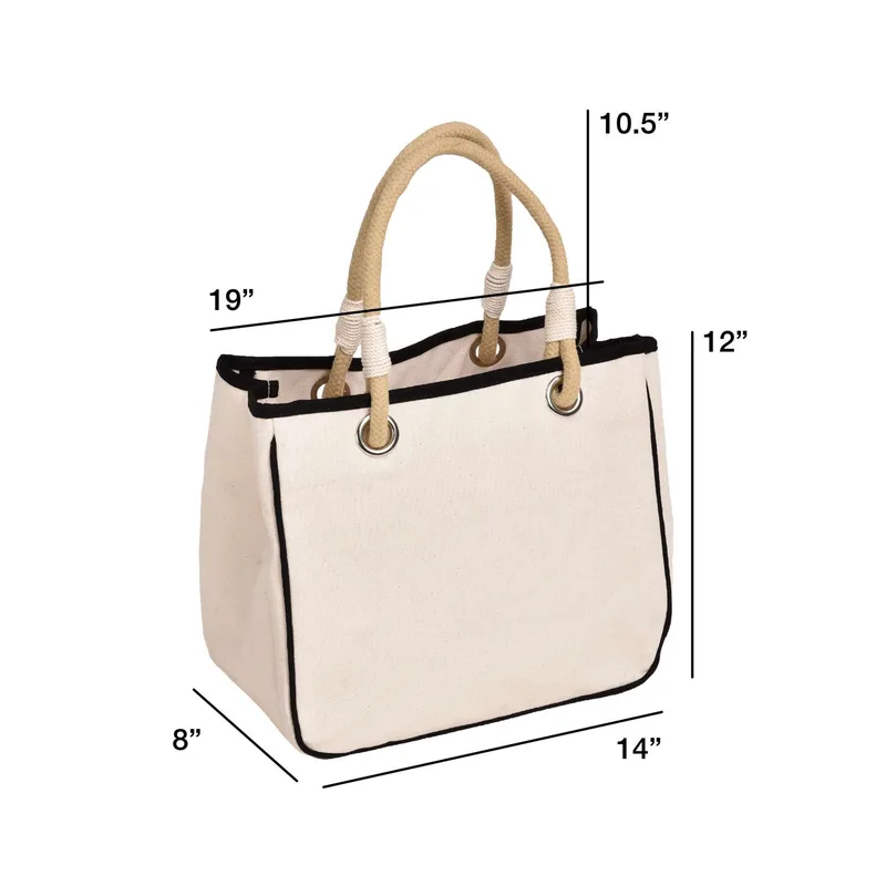 Rope Tote with Embroidery view 3