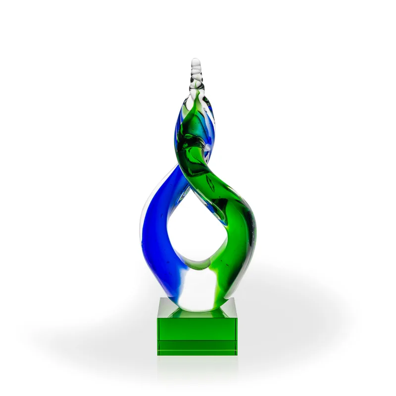 Delphia Art Glass Award - Green Base view 2