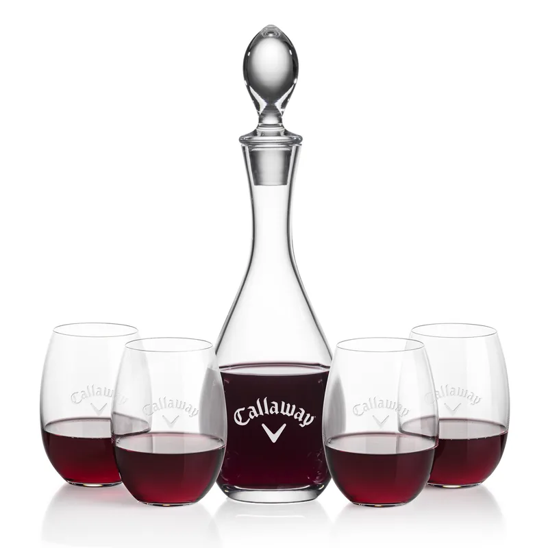 Decanter & 4 Stemless