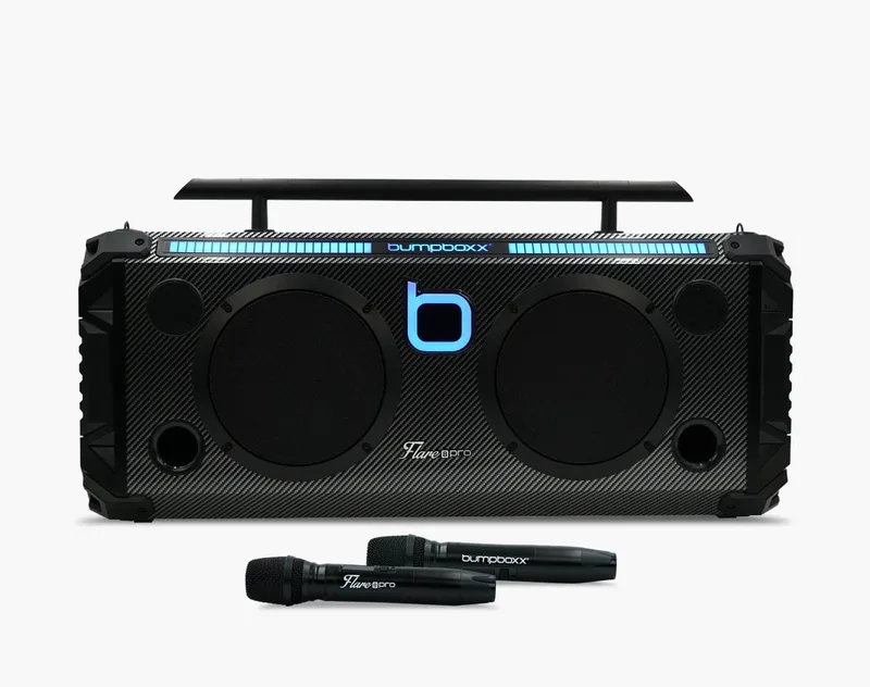 Bumpboxx Flare8 Pro Bluetooth Boombox Carbon Fiber
