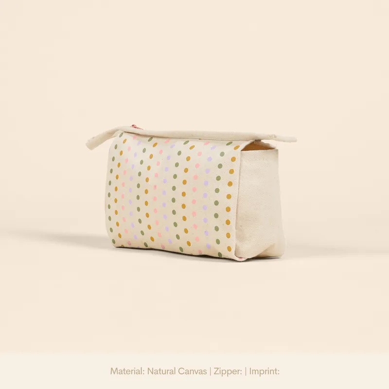 Natural Canvas Medium Jetsetter Pouch