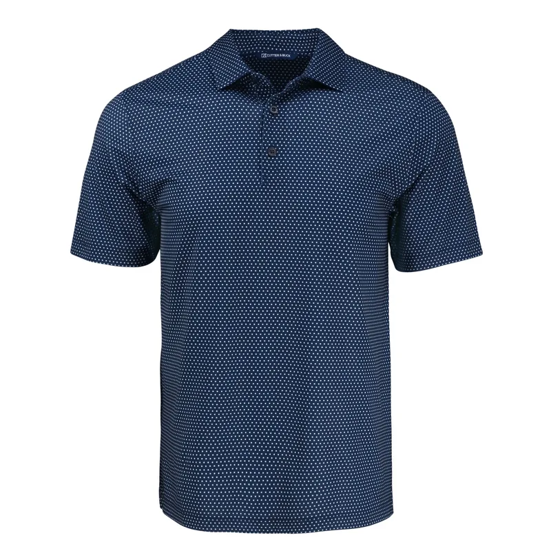Cutter & Buck Pike Eco Shadow Check Print Recycled Mens Polo view 4