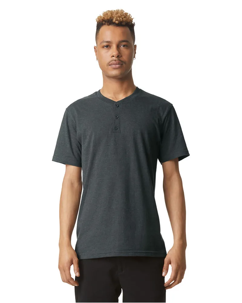 American Apparel Unisex CVC Henley T-Shirt view 4