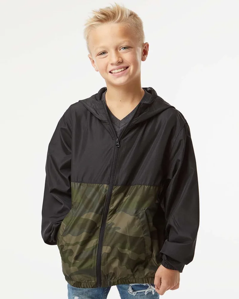 Independent Trading Co.® Youth Lightweight Windbreaker Full-Zip Jacket