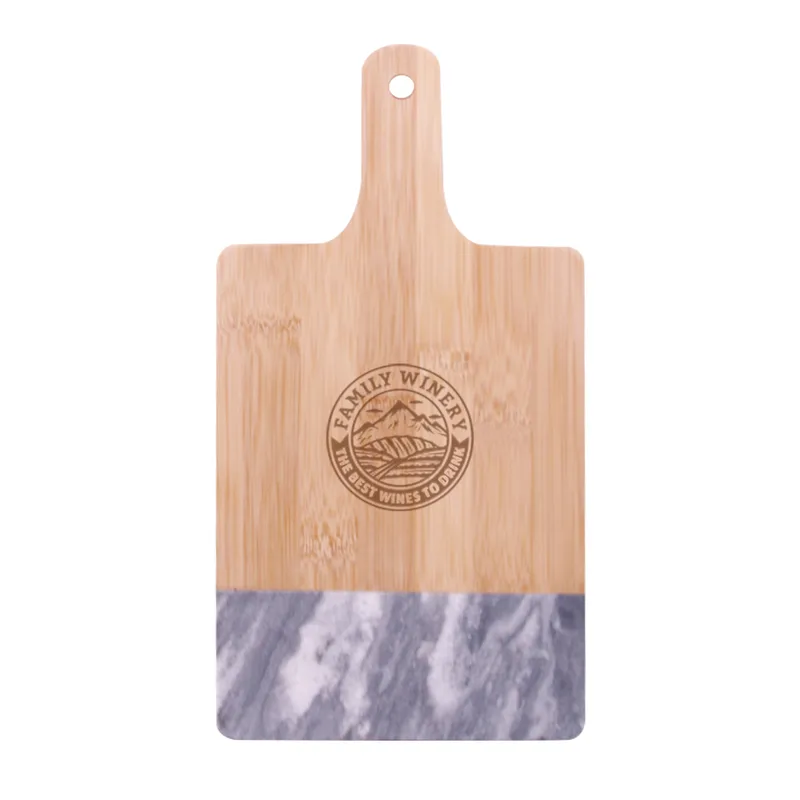 Black Marble & Bamboo Cutting Board view 2