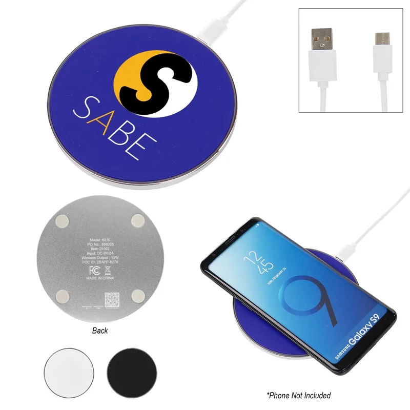 15w Recycled Aluminum Wireless Charger view 2