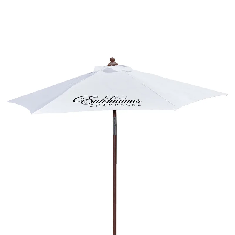 7' Wood Look Tilting Market Umbrella Kit (1 Imprint) view 4