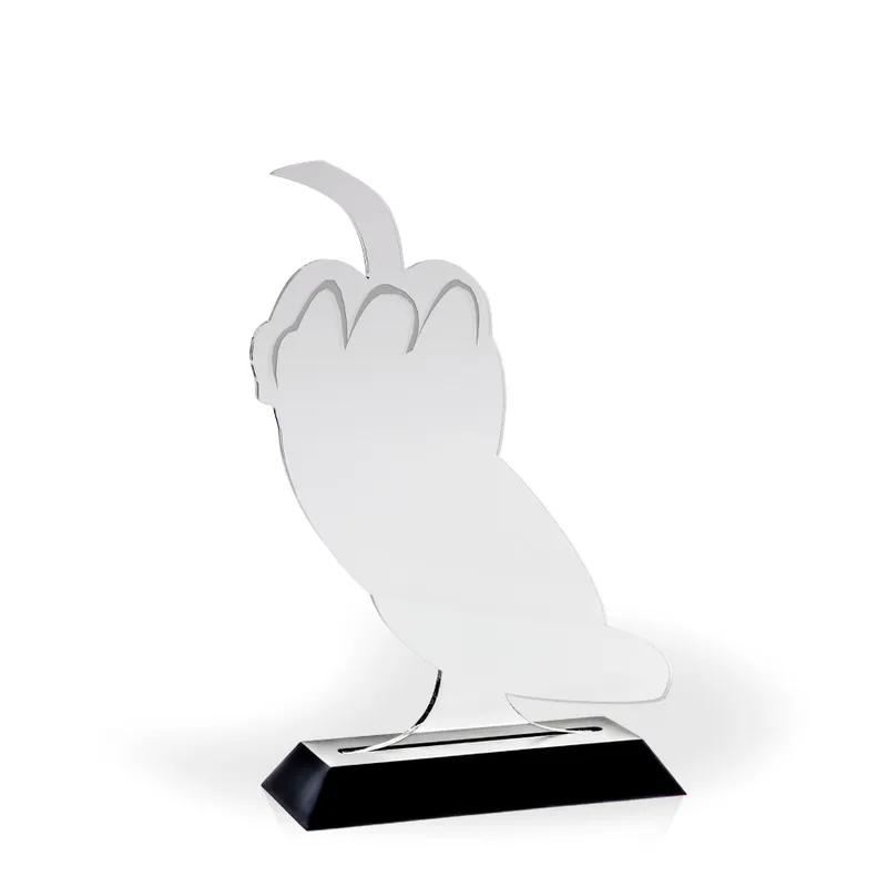 Chili Pepper Award with Black Wood Base - Engraved view 2