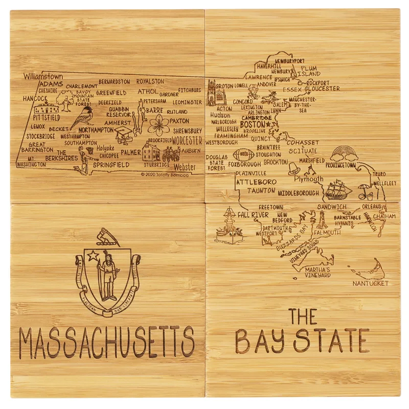 Massachusetts Puzzle Coaster Set view 2