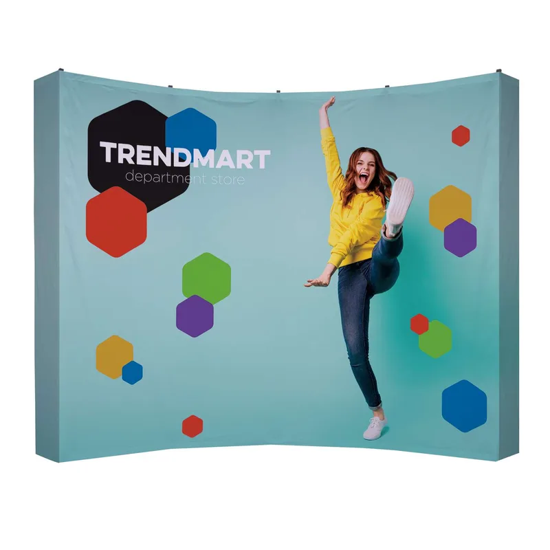 10' Curved Splash Floor Display Wrap Kit (Poly Knit) view 6