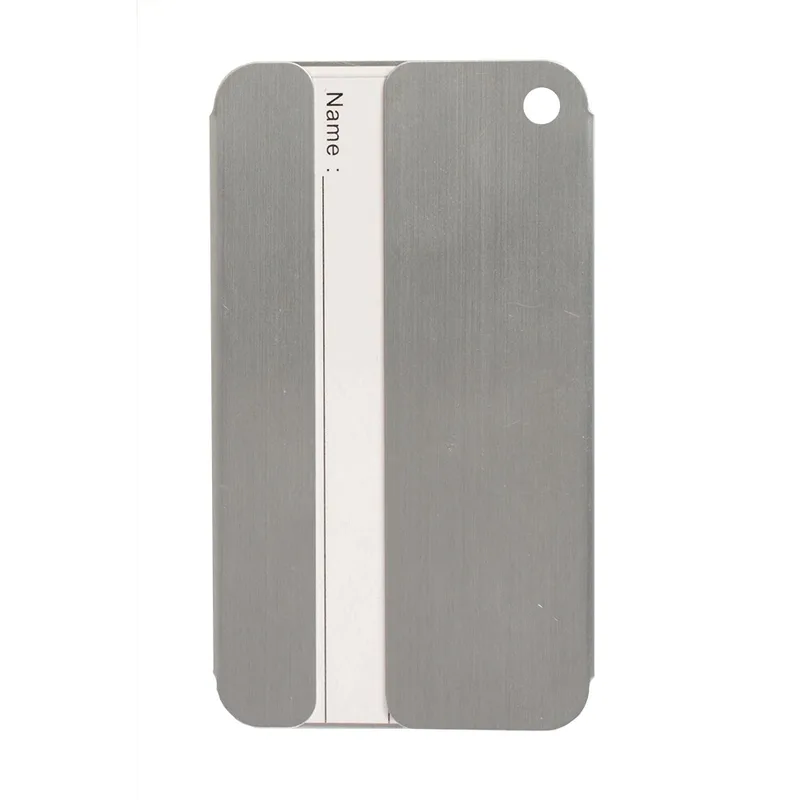 Texture Tone® Aluminum Rectangle Luggage Tag view 2
