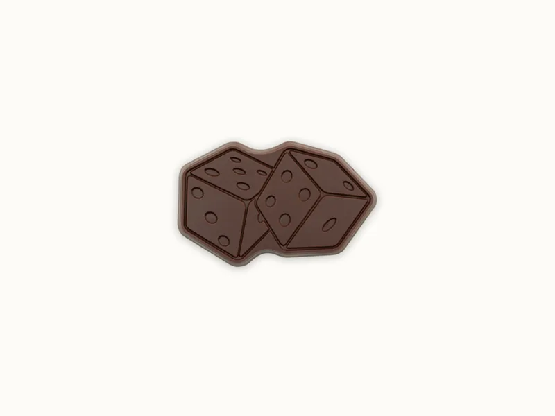 2" x 4" Custom Decorated Chocolate Rectangle with Clear Packaging view 2