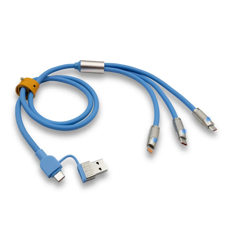Heavy Duty Pro 5-in-1 USB cable with Interchangeable Charging Tips view 2
