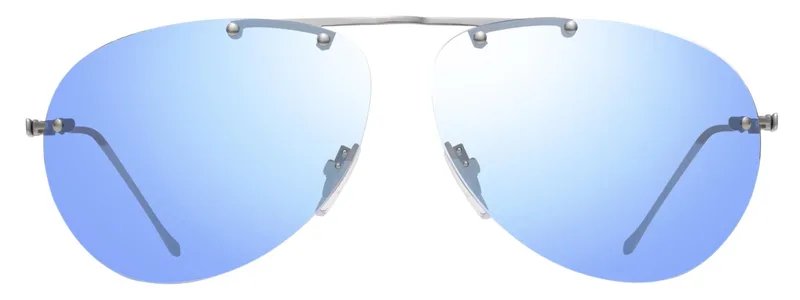 Revo Sunglasses Revo Black Aviator - Satin Chrome