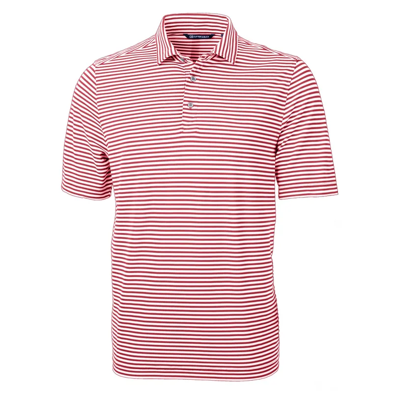 Cutter & Buck Virtue Eco Pique Stripe Recycled Mens Polo view 2