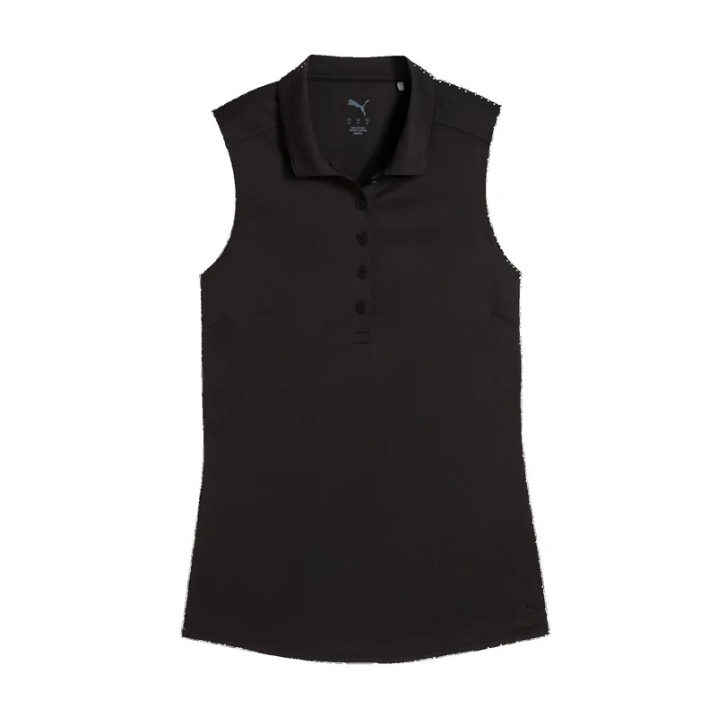 Puma Women's Pure 2.0 Sleeveless Golf Polo - Puma Black