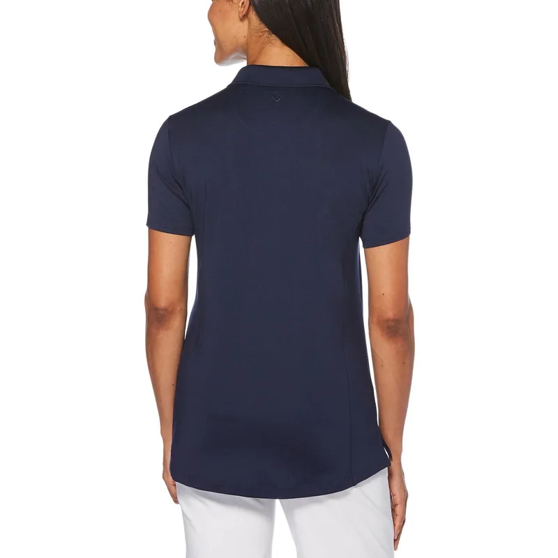 Callaway® Moisture Wicking UPF 50+ Solid Stretch Women's Polo Shirt with Custom Logo view 3