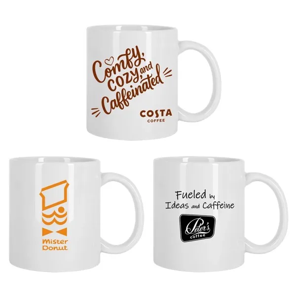 Brookline 11oz White C-Handle Mug view 2