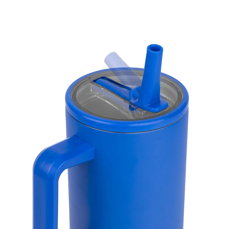 40 Oz. Hydravault FlipStraw Tumbler w/Handle view 7